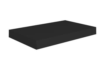 Svävande vägghylla svart 40x23x3,8 cm MDF