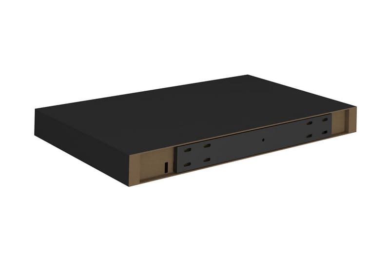 Svävande vägghylla svart 40x23x3,8 cm MDF - Svart - Förvaring - Hylla - Vägghylla