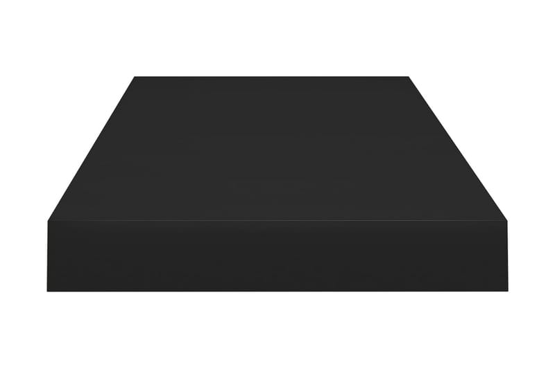 Svävande vägghylla svart 60x23,5x3,8 cm MDF - Svart - Vägghylla
