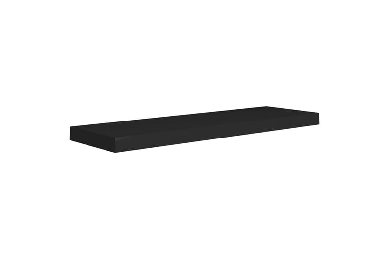 Svävande vägghylla svart 80x23,5x3,8 cm MDF - Svart - Vägghylla