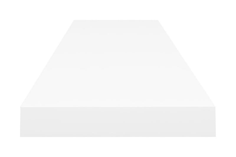 Svävande vägghylla vit 120x23,5x3,8 cm MDF - Vit - Förvaring - Hylla - Vägghylla