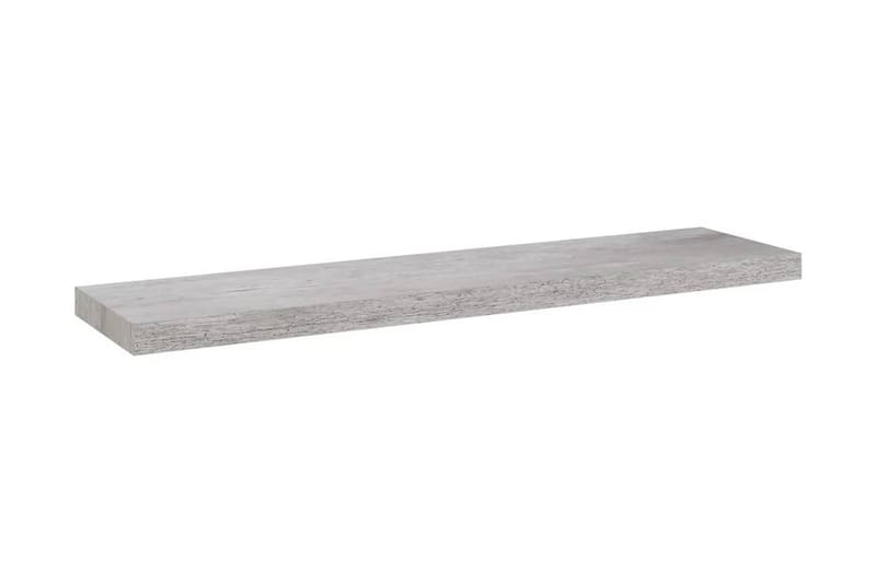 Svävande vägghyllor 2 st betonggrå 100x23,5x3,8 cm MDF - Grå - Förvaring - Hylla - Vägghylla