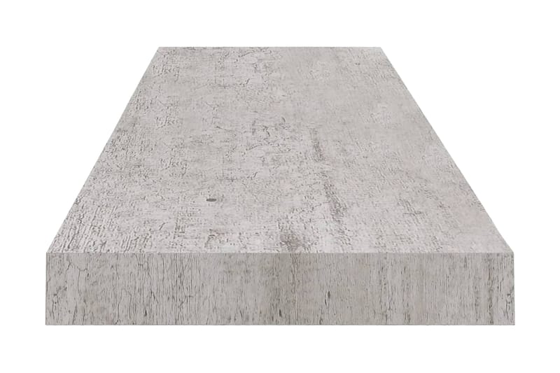 Svävande vägghyllor 2 st betonggrå 100x23,5x3,8 cm MDF - Grå - Vägghylla