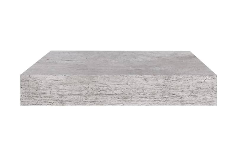Svävande vägghyllor 2 st betonggrå 23x23,5x3,8 cm MDF - Betonggrå - Förvaring - Hylla - Vägghylla
