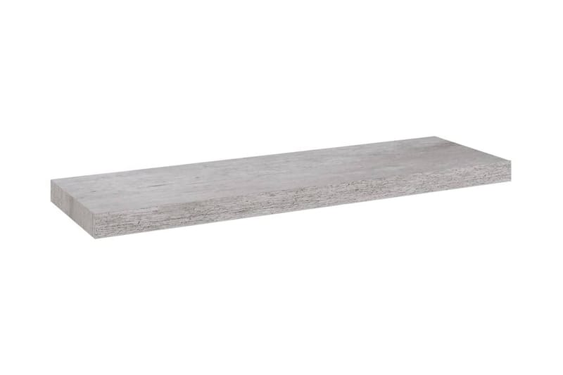 Svävande vägghyllor 2 st betonggrå 80x23,5x3,8 cm MDF - Betonggrå - Vägghylla