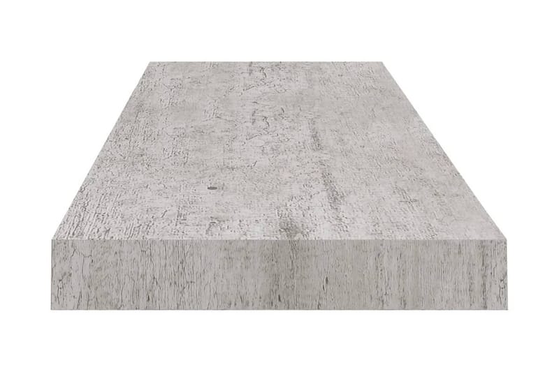 Svävande vägghyllor 2 st betonggrå 80x23,5x3,8 cm MDF - Betonggrå - Förvaring - Hylla - Vägghylla