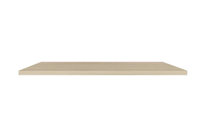 Svävande vägghyllor 2 st ek 120x23,5x3,8 cm MDF - Brun - Förvaring - Hylla - Vägghylla