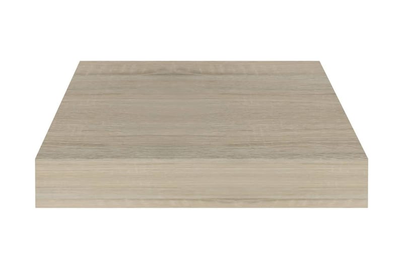Svävande vägghyllor 2 st ek 23x23,5x3,8 cm MDF - Brun - Förvaring - Hylla - Vägghylla