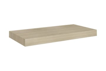 Svävande vägghyllor 2 st ek 50x23x3,8 cm MDF