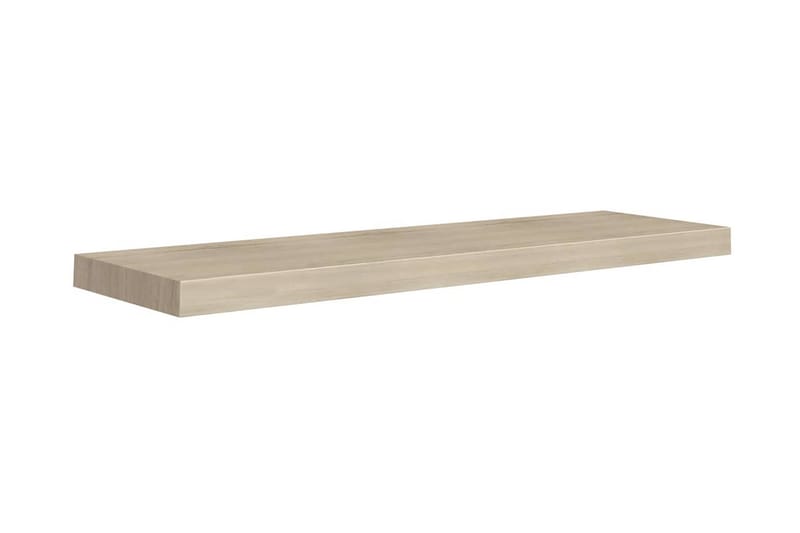 Svävande vägghyllor 2 st ek 90x23,5x3,8 cm MDF - Brun - Förvaring - Hylla - Vägghylla