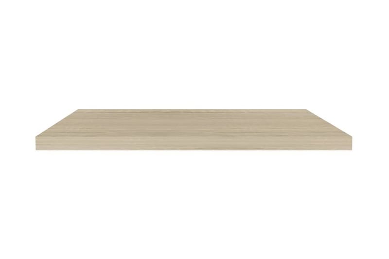 Svävande vägghyllor 2 st ek 90x23,5x3,8 cm MDF - Brun - Förvaring - Hylla - V�ägghylla