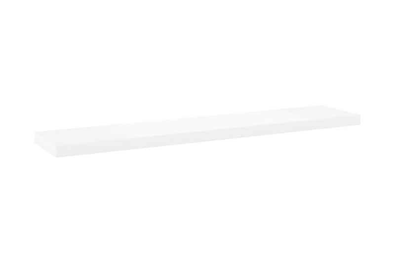 Svävande vägghyllor 2 st ek och vit 120x23,5x3,8 cm MDF - Vit/Trä - Förvaring - Hylla - Vägghylla