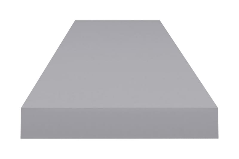 Svävande vägghyllor 2 st grå 120x23,5x3,8 cm MDF - Grå - Vägghylla