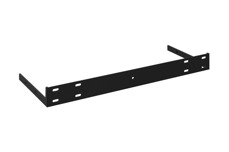 Svävande vägghyllor 2 st grå högglans 60x23,5x3,8 cm MDF - Grå - Förvaring - Hylla - Vägghylla