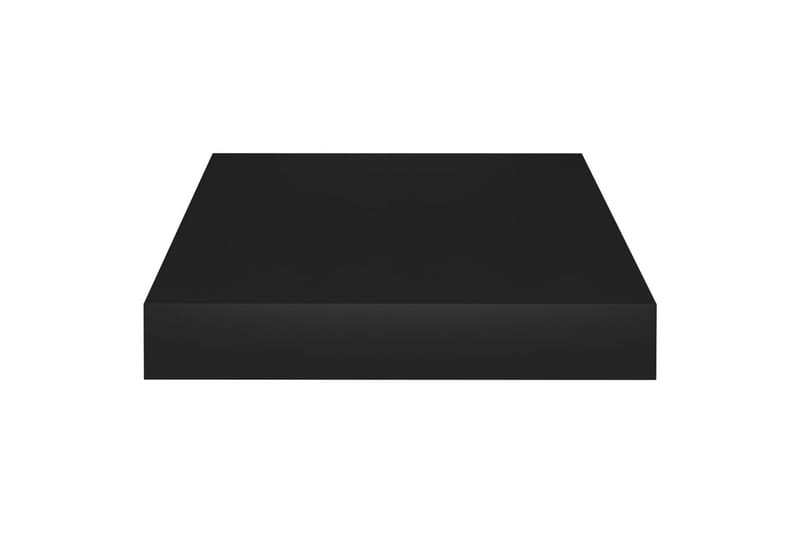 Svävande vägghyllor 2 st svart 23x23,5x3,8 cm MDF - Svart - Förvaring - Hylla - Vägghylla