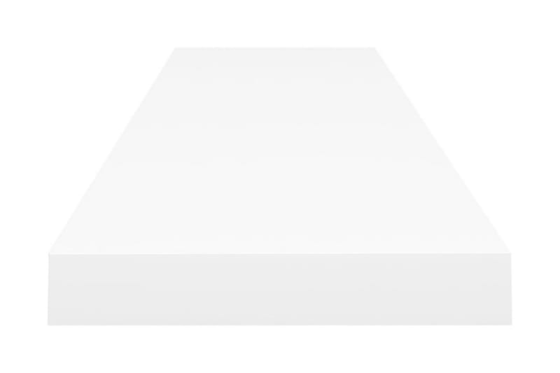 Svävande vägghyllor 2 st vit 120x23,5x3,8 cm MDF - Vit - Förvaring - Hylla - Vägghylla