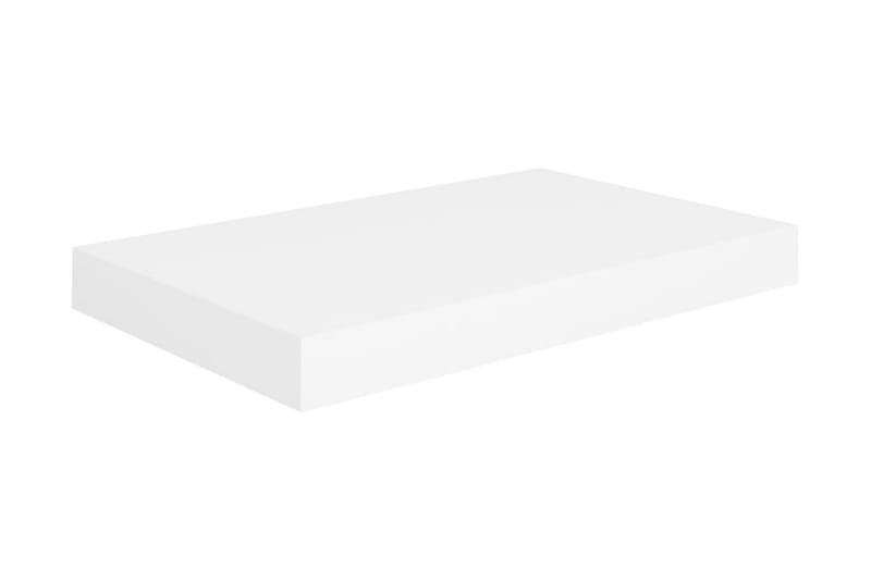 Svävande vägghyllor 2 st vit 40x23x3,8 cm MDF - Vit - Förvaring - Hylla - Vägghylla