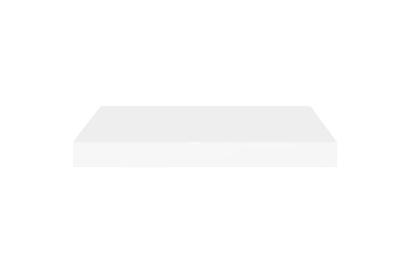 Svävande vägghyllor 2 st vit 50x23x3,8 cm MDF - Vit - Förvaring - Hylla - Vägghylla