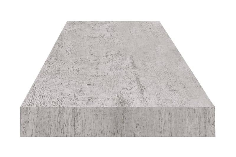 Svävande vägghyllor 4 st betonggrå 100x23,5x3,8 cm MDF - Grå - Vägghylla