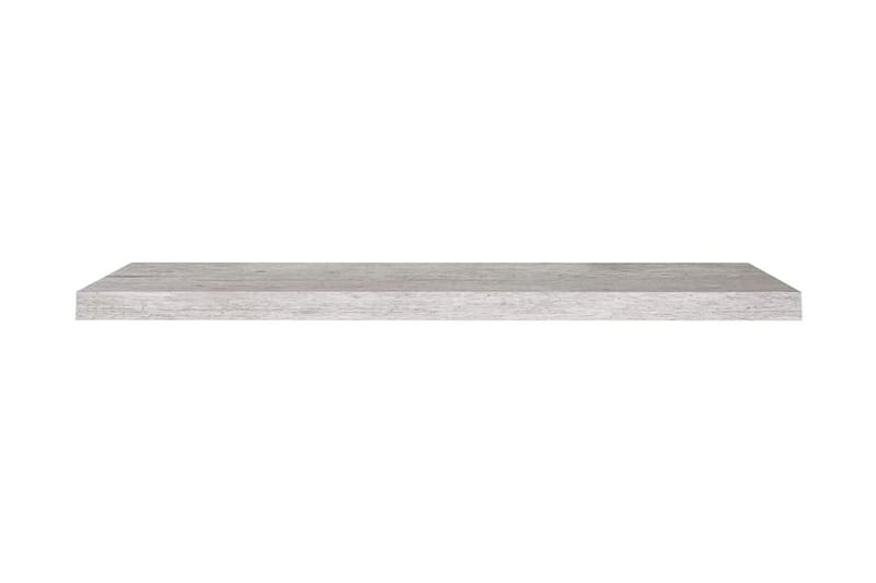 Svävande vägghyllor 4 st betonggrå 100x23,5x3,8 cm MDF - Grå - Förvaring - Hylla - Vägghylla