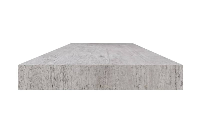 Svävande vägghyllor 4 st betonggrå 120x23,5x3,8 cm MDF - Betonggrå - Förvaring - Hylla - Vägghylla