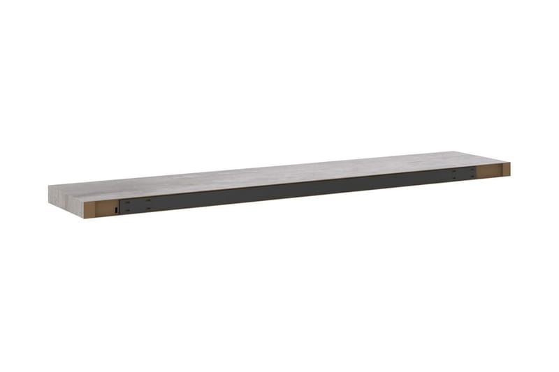 Svävande vägghyllor 4 st betonggrå 120x23,5x3,8 cm MDF - Betonggrå - Förvaring - Hylla - Vägghylla