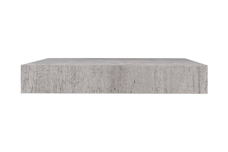 Svävande vägghyllor 4 st betonggrå 23x23,5x3,8 cm MDF - Betonggrå - Förvaring - Hylla - Vägghylla