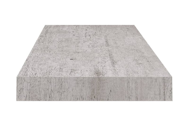 Svävande vägghyllor 4 st betonggrå 60x23,5x3,8 cm MDF - Betonggrå - Vägghylla