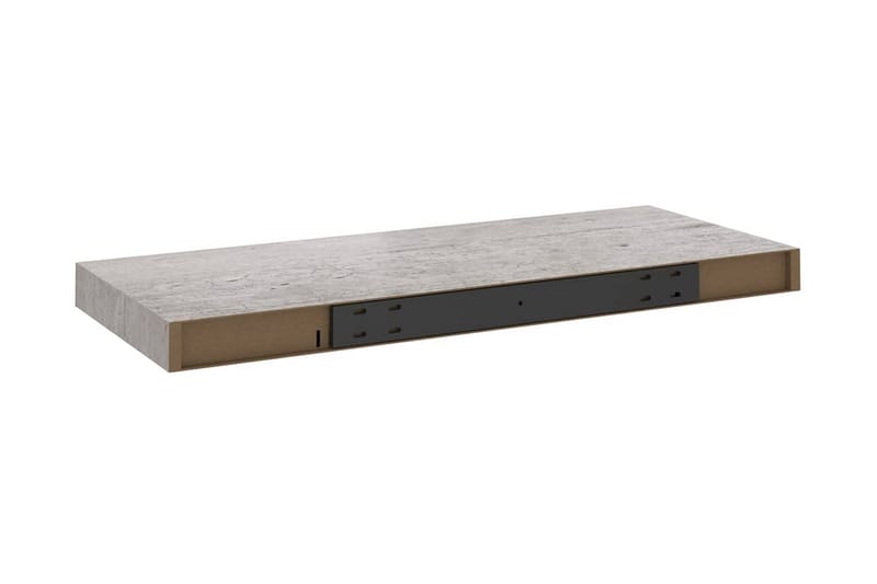 Svävande vägghyllor 4 st betonggrå 60x23,5x3,8 cm MDF - Betonggrå - Förvaring - Hylla - Vägghylla