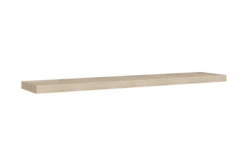 Svävande vägghyllor 4 st ek 120x23,5x3,8 cm MDF - Brun - Förvaring - Hylla - Vägghylla