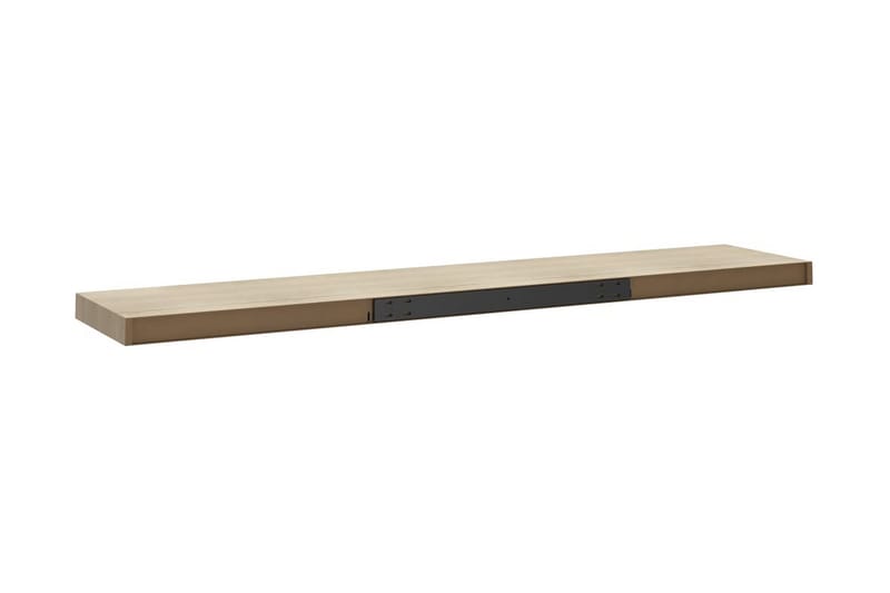 Svävande vägghyllor 4 st ek 120x23,5x3,8 cm MDF - Brun - Förvaring - Hylla - Vägghylla
