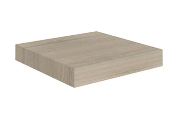 Svävande vägghyllor 4 st ek 23x23,5x3,8 cm MDF