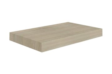 Svävande vägghyllor 4 st ek 40x23x3,8 cm MDF