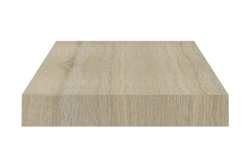 Svävande vägghyllor 4 st ek 40x23x3,8 cm MDF - Brun - Förvaring - Hylla - Vägghylla