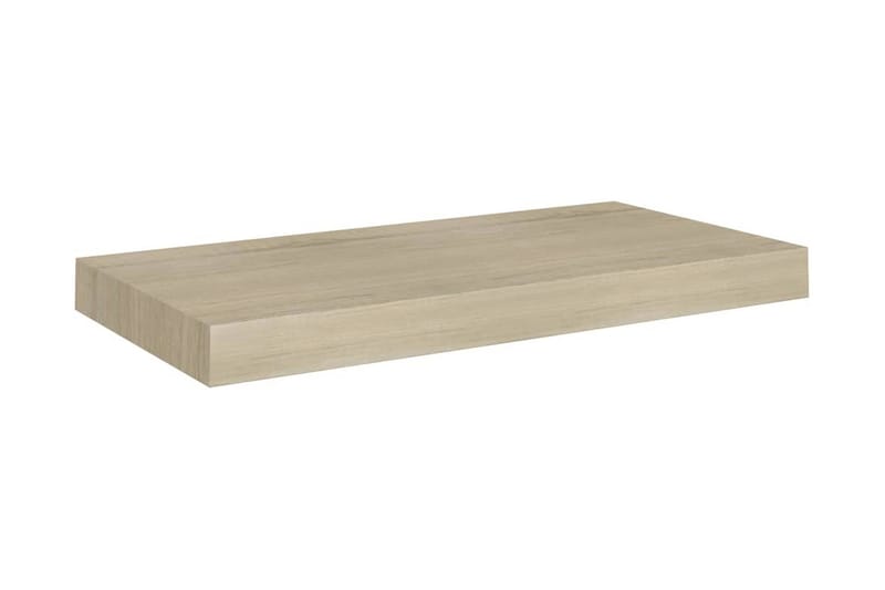 Svävande vägghyllor 4 st ek 50x23x3,8 cm MDF - Brun - Förvaring - Hylla - Vägghylla