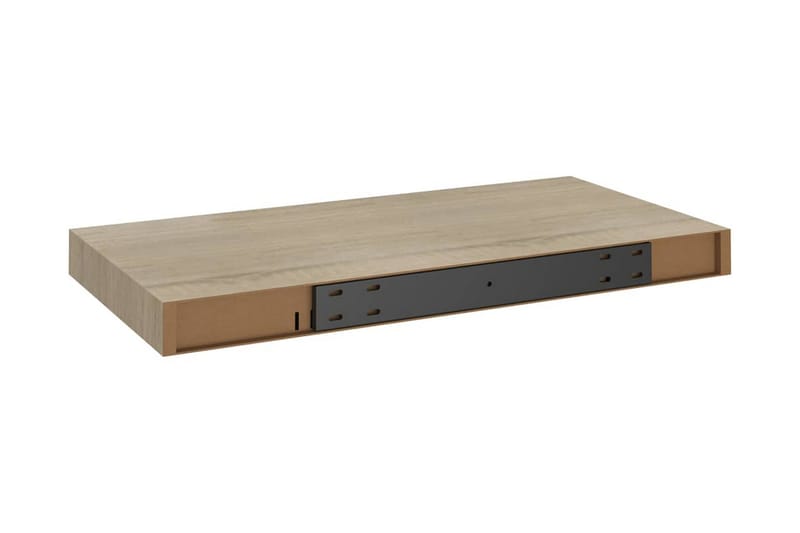 Svävande vägghyllor 4 st ek 50x23x3,8 cm MDF - Brun - Förvaring - Hylla - Vägghylla