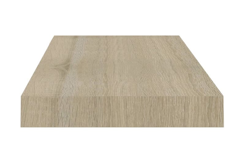 Svävande vägghyllor 4 st ek 50x23x3,8 cm MDF - Brun - Förvaring - Hylla - Vägghylla