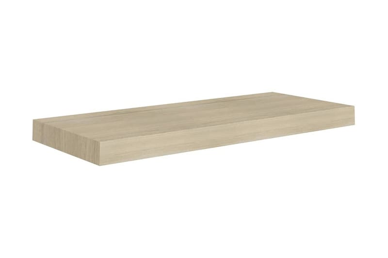 Svävande vägghyllor 4 st ek 60x23,5x3,8 cm MDF - Brun - Förvaring - Hylla - Vägghylla