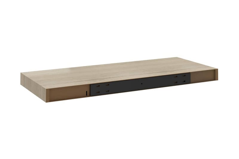 Svävande vägghyllor 4 st ek 60x23,5x3,8 cm MDF - Brun - Förvaring - Hylla - Vägghylla