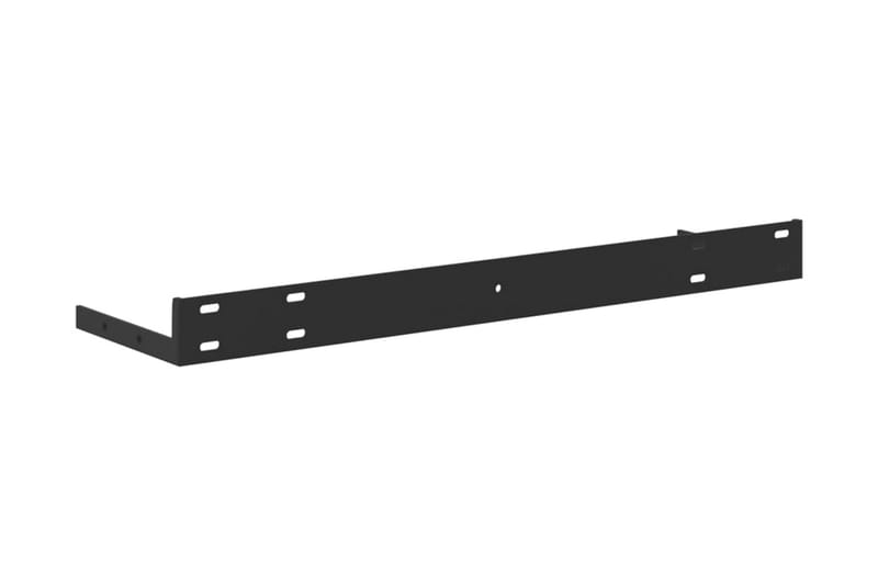 Svävande vägghyllor 4 st ek och vit 50x23x3,8 cm MDF - Vit/Trä - Förvaring - Hylla - Vägghylla