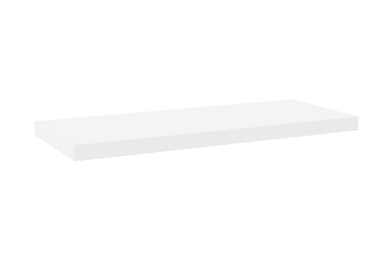 Svävande vägghyllor 4 st ek och vit 80x23,5x3,8 cm MDF - Vit/Trä - Vägghylla