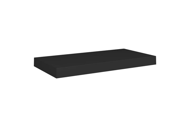 Svävande vägghyllor 4 st svart 50x23x3,8 cm MDF - Svart - Förvaring - Hylla - Vägghylla