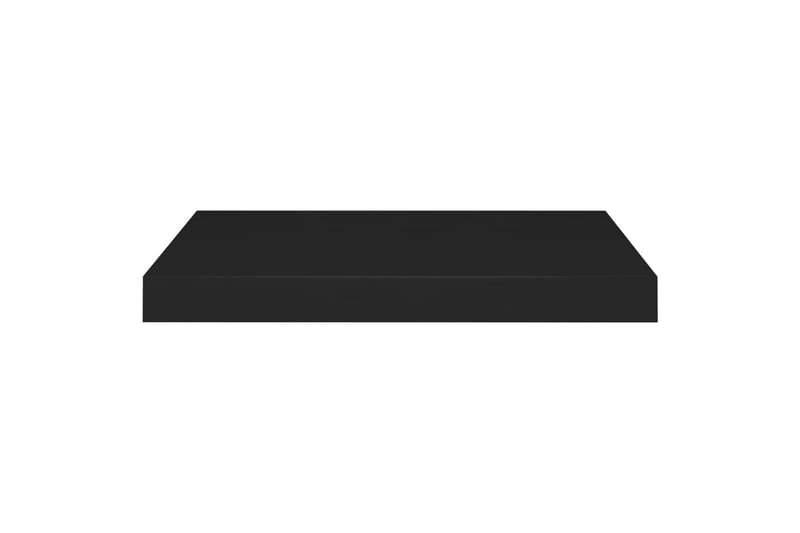 Svävande vägghyllor 4 st svart 50x23x3,8 cm MDF - Svart - Förvaring - Hylla - Vägghylla