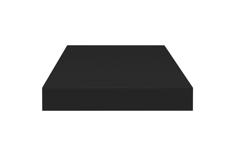 Svävande vägghyllor 4 st svart 50x23x3,8 cm MDF - Svart - Förvaring - Hylla - Vägghylla