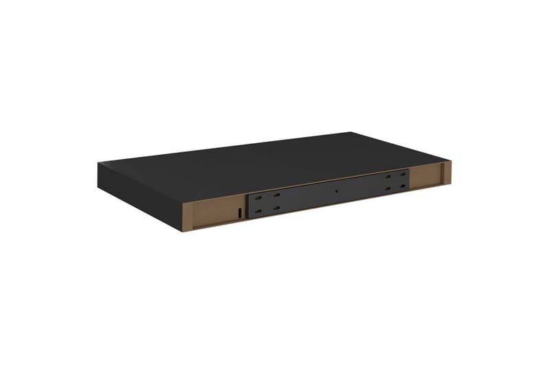 Svävande vägghyllor 4 st svart 50x23x3,8 cm MDF - Svart - Förvaring - Hylla - Vägghylla