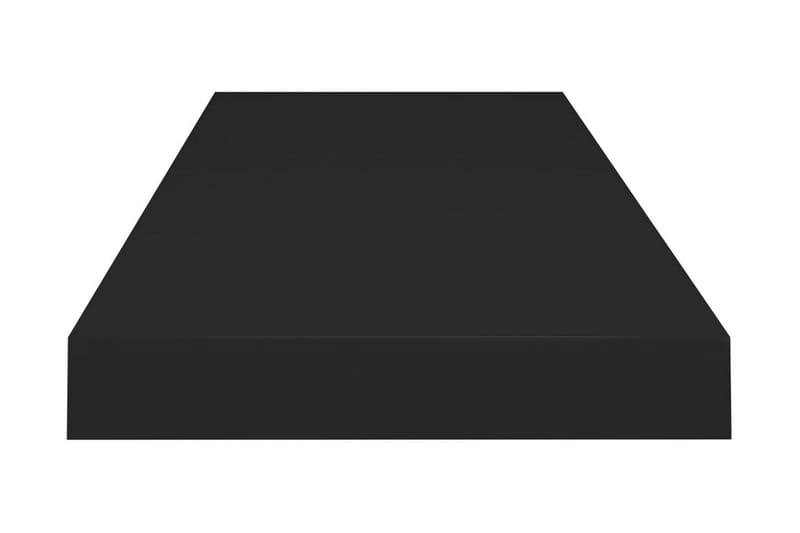 Svävande vägghyllor 4 st svart 80x23,5x3,8 cm MDF - Svart - Förvaring - Hylla - V�ägghylla