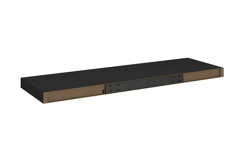 Svävande vägghyllor 4 st svart 80x23,5x3,8 cm MDF - Svart - Förvaring - Hylla - Vägghylla