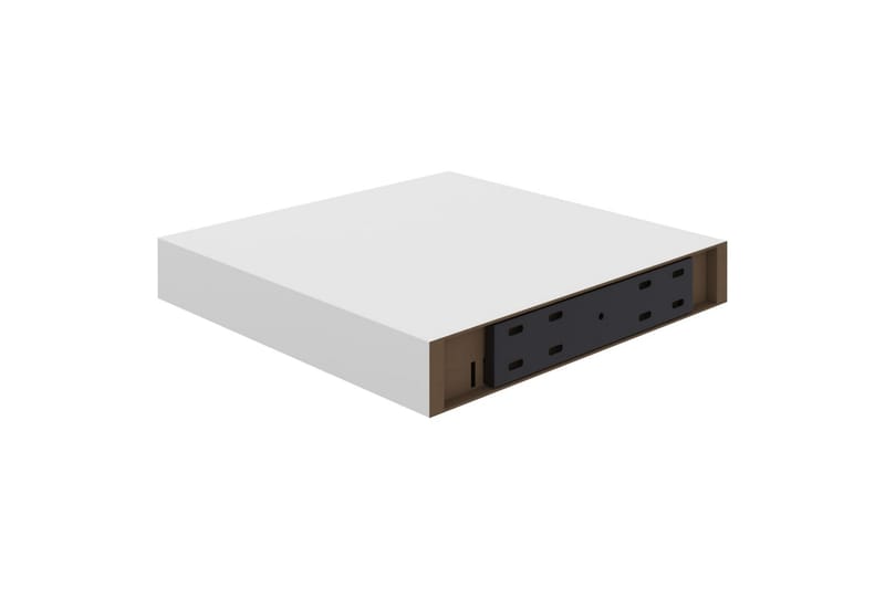 Svävande vägghyllor 4 st vit 23x23,5x3,8 cm MDF - Vit - Förvaring - Hylla - Vägghylla