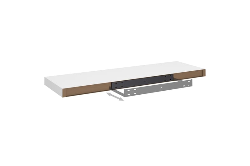 Svävande vägghyllor 4 st vit 80x23,5x3,8 cm MDF - Vit - Förvaring - Hylla - Vägghylla
