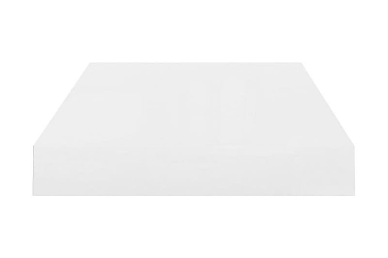 Svävande vägghyllor 4 st vit högglans 40x23x3,8 cm MDF - Vit - Förvaring - Hylla - Vägghylla